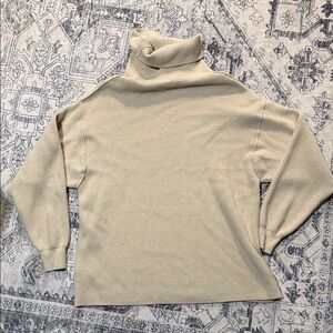 Free People Cream Turtleneck Sweater